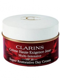 High-performance day cream, with SPF 20, helps firm and tone skin. 1.7 oz. · Formulated with exclusive Vegetal Micro-Pearls · Smoothes out lines and wrinkles in just a few hours · Protects against harmful UVA/UVB rays High-performance day cream, with SPF 20, helps firm and tone skin. 1.7 oz. · Formulated with exclusive Vegetal Micro-Pearls · Smoothes out lines and wrinkles in just a few hours · Protects against harmful UVA/UVB rays