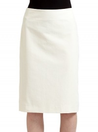 THE LOOKInvisible side zip with hook-and-eye closurePleated detail at back hemTHE FITAbout 23 longTHE MATERIAL46% cotton/34% polyamide/20% silkFully linedCARE & ORIGINDry cleanImportedModel shown is 5'9 (175cm) wearing US size 4. THE LOOKInvisible side zip with hook-and-eye closurePleated detail at back hemTHE FITAbout 23 longTHE MATERIAL46% cotton/34% polyamide/20% silkFully linedCARE & ORIGINDry cleanImportedModel shown is 5'9 (175cm) wearing US size 4.