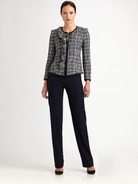 This slim, straight-leg staple is rendered in finespun wool flannel with just a hint of stretch.Self waistbandZip fly with hook-and-bar closureFully linedInseam, about 3697% wool/3% elastaneDry cleanImportedModel shown is 5'10½ (177cm) wearing US size 4. This slim, straight-leg staple is rendered in finespun wool flannel with just a hint of stretch.Self waistbandZip fly with hook-and-bar closureFully linedInseam, about 3697% wool/3% elastaneDry cleanImportedModel shown is 5'10½ (177cm) wearing US size 4.