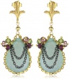 Azaara Romantic Arabella Blue Chalcedony Drop Earrings