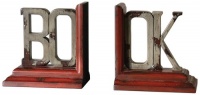 Set of 2 Uttermost BOOK Rustic Distressed Bookends Set of 2 Uttermost BOOK Rustic Distressed Bookends