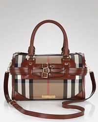 Introduce Burberry's signature check into your day-to-day look with this chic crossbody bag. Sized to stow the essentials, this style works an enviable British accent. Introduce Burberry's signature check into your day-to-day look with this chic crossbody bag. Sized to stow the essentials, this style works an enviable British accent.