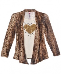 Beautees Madikwe Layered Top (Sizes 7 - 16) - brown, 7 Beautees Madikwe Layered Top (Sizes 7 - 16) - brown, 7