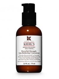 Powerful-Strength Line-Reducing Concentrate with 10.5% pure Vitamin C is clinically demonstrated to be as potent as Retinol without the sensitivity. With continued use, help stimulate skin's own rate of natural exfoliation and collagen production to see a noticeable decrease in the appearance of lines and wrinkles. The antioxidant properties of Vitamin C work to neutralize free radicals and prevent the signs of aging. 2.5 oz. Powerful-Strength Line-Reducing Concentrate with 10.5% pure Vitamin C is clinically demonstrated to be as potent as Retinol without the sensitivity. With continued use, help stimulate skin's own rate of natural exfoliation and collagen production to see a noticeable decrease in the appearance of lines and wrinkles. The antioxidant properties of Vitamin C work to neutralize free radicals and prevent the signs of aging. 2.5 oz.