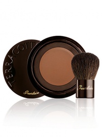 Discover the latest innovation from Guerlain: TERRACOTTA MINERAL. When Guerlain's legendary bronzing expertise unites with the power of minerals, the result is a natural-looking tan and a flawless finish -- just like that of a sheer foundation.Applying your Terracotta is as easy as ever, thanks to its revolutionary format. Held in a clever, portable case with a mini professional Kabuki brush, the loose powder cannot escape! .1 oz. Discover the latest innovation from Guerlain: TERRACOTTA MINERAL. When Guerlain's legendary bronzing expertise unites with the power of minerals, the result is a natural-looking tan and a flawless finish -- just like that of a sheer foundation.Applying your Terracotta is as easy as ever, thanks to its revolutionary format. Held in a clever, portable case with a mini professional Kabuki brush, the loose powder cannot escape! .1 oz.