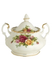 This popular bone china pattern surrounds blooming sprays of colorful English roses with hand-applied bands of 22K gold. Safe for use in the dishwasher, oven and freezer. Manufacturer's two-year warranty. This popular bone china pattern surrounds blooming sprays of colorful English roses with hand-applied bands of 22K gold. Safe for use in the dishwasher, oven and freezer. Manufacturer's two-year warranty.
