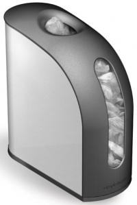 simplehuman upright grocery bag holder - brushed simplehuman upright grocery bag holder - brushed