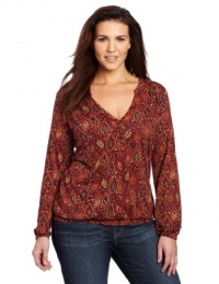 Lucky Brand Women's Plus-Size Paisley Scarletta Top Lucky Brand Women's Plus-Size Paisley Scarletta Top