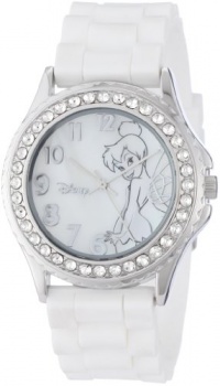 Disney Women's TK1062 Rhinestone Accent Tinkerbell White Rubber Strap Watch Disney Women's TK1062 Rhinestone Accent Tinkerbell White Rubber Strap Watch
