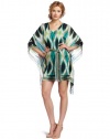 laundry BY SHELLI SEGAL Women's V-Neck Printed Scarf Sleeve Dress