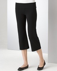 For ease of movement these basic foldover cropped pants will take you from yoga off to your errands. For ease of movement these basic foldover cropped pants will take you from yoga off to your errands.