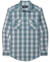 Worn solo or paired under your favorite sweater, this American Rag plaid is a great addition to your shirt collection. Worn solo or paired under your favorite sweater, this American Rag plaid is a great addition to your shirt collection.