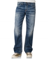 Perfect for your weekend excursions, this relaxed-fit pair of denim from Silver Jeans complements your laid-back style. Perfect for your weekend excursions, this relaxed-fit pair of denim from Silver Jeans complements your laid-back style.