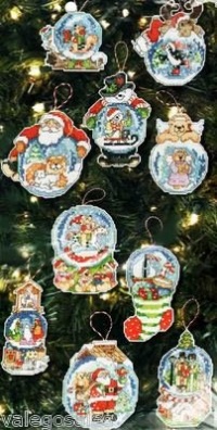 Bucilla 86283 Snow Globe Counted Cross Stitch Ornament Kit, 2-3/4-Inch by 3-1/2-Inch, Set of 10 Bucilla 86283 Snow Globe Counted Cross Stitch Ornament Kit, 2-3/4-Inch by 3-1/2-Inch, Set of 10