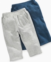 It's time to get down. He'll love playing in these comfortable active pants from First Impressions. It's time to get down. He'll love playing in these comfortable active pants from First Impressions.