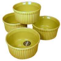 Apilco French Porcelain 4 Piece Ramekin Set, Wasabi Apilco French Porcelain 4 Piece Ramekin Set, Wasabi