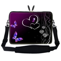 17 inch Butterfly Heart Design Laptop Sleeve Bag Carrying Case with Hidden Handle & Adjustable Shoulder Strap for 16 17 17.3 Apple Macbook, Acer, Asus, Dell, Hp, Sony, Toshiba, and More 17 inch Butterfly Heart Design Laptop Sleeve Bag Carrying Case with Hidden Handle & Adjustable Shoulder Strap for 16 17 17.3 Apple Macbook, Acer, Asus, Dell, Hp, Sony, Toshiba, and More