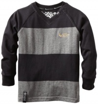 Lrg - Kids Boys 2-7 Ascend Yarn Dye Stripe V-Neck Tee, Black Heather, 4 Lrg - Kids Boys 2-7 Ascend Yarn Dye Stripe V-Neck Tee, Black Heather, 4