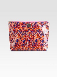 Stash your beauty essentials in this chic zip-top bag of vibrant coated poplin.Top zip closureFully lined11½W X 8H X 3DImported Stash your beauty essentials in this chic zip-top bag of vibrant coated poplin.Top zip closureFully lined11½W X 8H X 3DImported