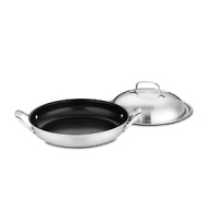 Eco-Friendly Nonstick Cookware. Exclusive Cuisinart Ceramica® Nonstick Technology is PTFE/PFOA -free. Petroleum-free ceramic-based nonstick interior helps to reduce oil consumption, makes it easy to cook low-fat meals, and preserves the environment. Professional multi-ply construction features an aluminum alloy core with Exclusive Cuisinart Ceramica® nonstick surface and an induction-ready stainless steel exterior for superior heat conductivity. Construction is suitable for all stovetops. Riveted stainless stick handles stay cool, and are made from 70% recycled stainless steel. Oven, broiler and dishwasher safe. Eco-Friendly Nonstick Cookware. Exclusive Cuisinart Ceramica® Nonstick Technology is PTFE/PFOA -free. Petroleum-free ceramic-based nonstick interior helps to reduce oil consumption, makes it easy to cook low-fat meals, and preserves the environment. Professional multi-ply construction features an aluminum alloy core with Exclusive Cuisinart Ceramica® nonstick surface and an induction-ready stainless steel exterior for superior heat conductivity. Construction is suitable for all stovetops. Riveted stainless stick handles stay cool, and are made from 70% recycled stainless steel. Oven, broiler and dishwasher safe.