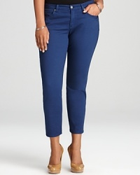 A decadent jewel tone jazzes up these Eileen Fisher Plus jeans. Slip a vibrant blouse into the style and live out your look in full, glorious color. A decadent jewel tone jazzes up these Eileen Fisher Plus jeans. Slip a vibrant blouse into the style and live out your look in full, glorious color.