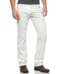 Never too snug or too baggy, these Levi's jeans features one of the lowest rises and a straight leg, cut close through the seat and thigh. Never too snug or too baggy, these Levi's jeans features one of the lowest rises and a straight leg, cut close through the seat and thigh.