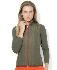 Lauren Ralph Lauren's chic quilted vest is crafted in sleek microfiber and reverses between two bold colored sides for easy athletic styling options. (Clearance) Lauren Ralph Lauren's chic quilted vest is crafted in sleek microfiber and reverses between two bold colored sides for easy athletic styling options. (Clearance)