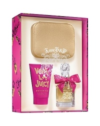 Can't get enough couture? Who can! For juicy girls who want it all this set includes a 1.7 fl. oz. Eau de Parfum Spray, a 4.2 fl. oz. Viva la Body Lotion and a 4.2 fl. oz. Viva la Shower Gel. Can't get enough couture? Who can! For juicy girls who want it all this set includes a 1.7 fl. oz. Eau de Parfum Spray, a 4.2 fl. oz. Viva la Body Lotion and a 4.2 fl. oz. Viva la Shower Gel.