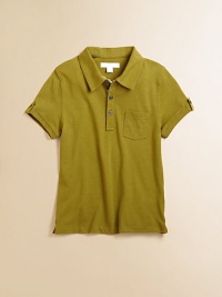 A beloved classic in ultra-cozy cotton with patch pocket and button detail for your little man.Shirt collarShort sleeves with button detailButton-frontPatch pocketCottonMachine washImported Please note: Number of buttons may vary depending on size ordered. A beloved classic in ultra-cozy cotton with patch pocket and button detail for your little man.Shirt collarShort sleeves with button detailButton-frontPatch pocketCottonMachine washImported Please note: Number of buttons may vary depending on size ordered.