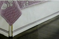 Martha Stewart Collection Bellport Garden Bed Skirt Queen Cream Purple Martha Stewart Collection Bellport Garden Bed Skirt Queen Cream Purple