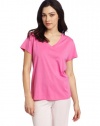 HUE Women's Solid V-Neck Tee