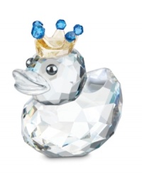 Crowned Prince of the Happy Ducks flock, this Swarovski crystal figurine charms everyone with his sparkling personality. Crowned Prince of the Happy Ducks flock, this Swarovski crystal figurine charms everyone with his sparkling personality.