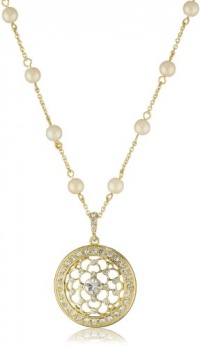Carolee Gold Metalist Gold-Tone Crystal Illusion Pendant Necklace Carolee Gold Metalist Gold-Tone Crystal Illusion Pendant Necklace