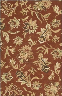 Rizzy Home FL1481 Floral 8-Feet by 8-Feet Round Area Rug, Rust Rizzy Home FL1481 Floral 8-Feet by 8-Feet Round Area Rug, Rust