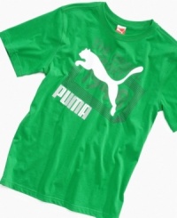 Casual style gets quick with this comfortable graphic t-shirt from Puma. Casual style gets quick with this comfortable graphic t-shirt from Puma.