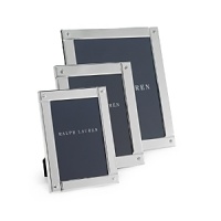 Broad overlapping bars held together with tonal screws make this Ralph Lauren Home frame a beautiful home to a treasured photo. Broad overlapping bars held together with tonal screws make this Ralph Lauren Home frame a beautiful home to a treasured photo.