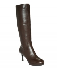 Find your Romeo this winter with a little help from the lovely and tall Juliet boots by Rockport. A sleek round-toe silhouette gets a boost from a wearable stacked platform and stiletto heel. Find your Romeo this winter with a little help from the lovely and tall Juliet boots by Rockport. A sleek round-toe silhouette gets a boost from a wearable stacked platform and stiletto heel.