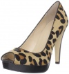 Calvin Klein Women's Sandie Hair Calf Peep-Toe Pump