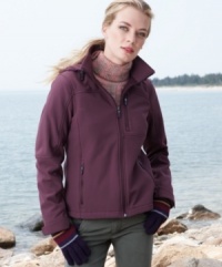 A tailored, sleek look for your active lifestyle, from Calvin Klein. This lightweight hooded jacket can be worn on its own or paired with a heavier coat for an extra layer of warmth in colder climates. A tailored, sleek look for your active lifestyle, from Calvin Klein. This lightweight hooded jacket can be worn on its own or paired with a heavier coat for an extra layer of warmth in colder climates.