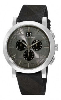 Burberry Men's BU1756 Beat Check Grey and Black Chronograph Dial Watch Burberry Men's BU1756 Beat Check Grey and Black Chronograph Dial Watch