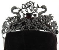 Black Jeweled Tiara Adult(One Size-As Shown) Black Jeweled Tiara Adult(One Size-As Shown)
