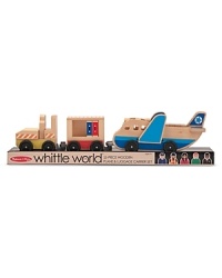 Designed to fuel imaginative play, this charming airport-themed Whittle World set contains a mini world of travel! Children will love to explore the moving parts and interchangeable pieces of this wooden play set, including three wooden vehicles–airplane, cart and luggage trailer–four pieces of luggage and five wooden people. Designed to fuel imaginative play, this charming airport-themed Whittle World set contains a mini world of travel! Children will love to explore the moving parts and interchangeable pieces of this wooden play set, including three wooden vehicles–airplane, cart and luggage trailer–four pieces of luggage and five wooden people.