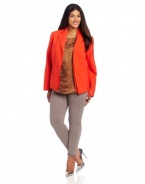 Jones New York Women's Plus Size Lip Collar Jacket