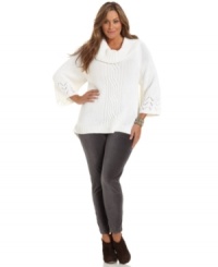 Style meets comfort with Style&co.'s plus size corduroy leggings-- pair them with season's latest sweaters and tops! Style meets comfort with Style&co.'s plus size corduroy leggings-- pair them with season's latest sweaters and tops!
