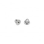 .925 Sterling Silver Rhodium Plated Screw-back For TWJC Silver Stud Earrings Only