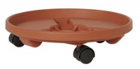 Fiskars 95124C Round Planter Caddy, Clay, 14-Inch Fiskars 95124C Round Planter Caddy, Clay, 14-Inch