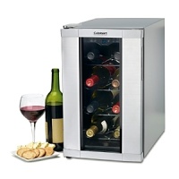 This sleek, compact wine cellar is great solution for your reds, whites and champagnes. By maintaining the ideal storage temperature, it ensures that up to eight bottles of wine preserve their signature bouquet, flavor and body. The brushed stainless steel exterior and softly lit interior make for an elegant, modern display. Manufacturer's limited 3-year warranty. This sleek, compact wine cellar is great solution for your reds, whites and champagnes. By maintaining the ideal storage temperature, it ensures that up to eight bottles of wine preserve their signature bouquet, flavor and body. The brushed stainless steel exterior and softly lit interior make for an elegant, modern display. Manufacturer's limited 3-year warranty.