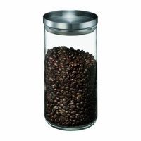 BODUM Yohki 68-Ounce Glass Storage Jar Large with Stainless Steel Lid BODUM Yohki 68-Ounce Glass Storage Jar Large with Stainless Steel Lid