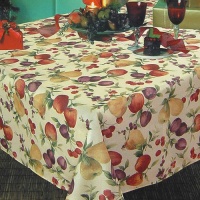 Benson Mills Fruit Garden Printed Fabric Tablecloth, 52-Inch-by-70-Inch Benson Mills Fruit Garden Printed Fabric Tablecloth, 52-Inch-by-70-Inch