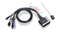 IOGEAR 2-Port HD Cable KVM Switch with Audio GCS62HU (Black) IOGEAR 2-Port HD Cable KVM Switch with Audio GCS62HU (Black)